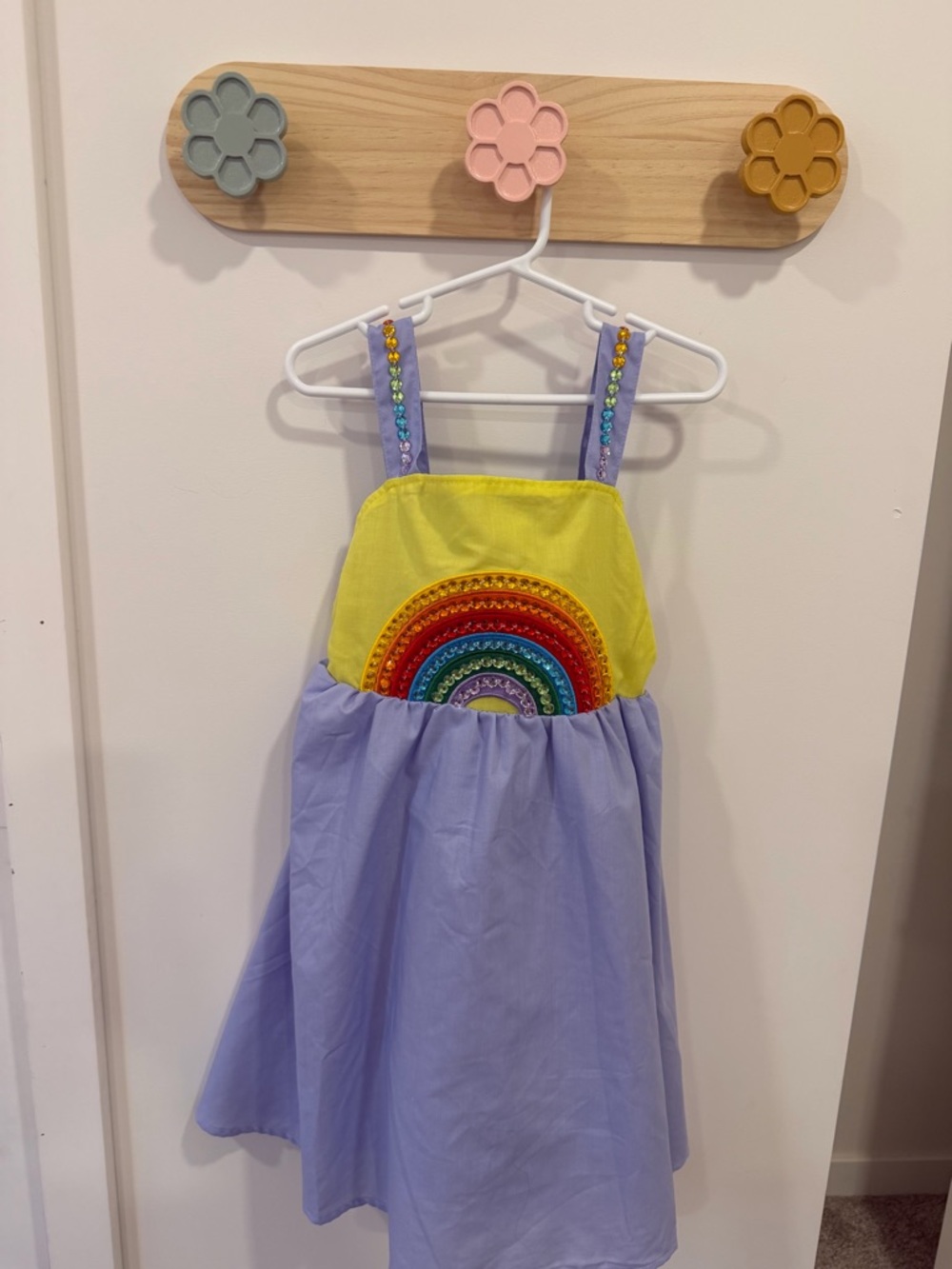 Lola + The Boys Lilac Rainbow gem dress